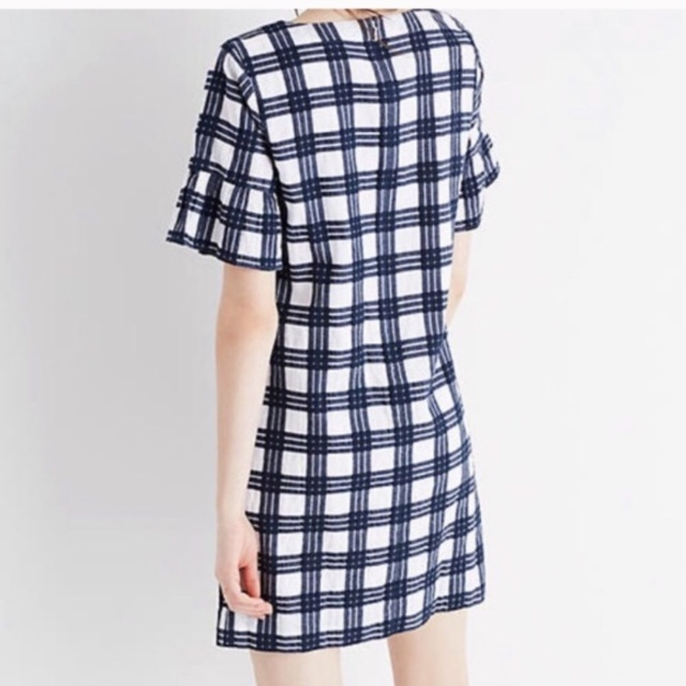 Madewell dresses madewell v neck blue white size 6 - Picture 2 of 7